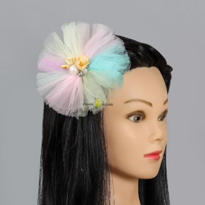 7 Multi Colour Floral And Pearl Work Hair Fascinator