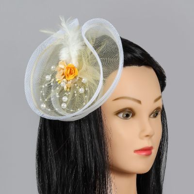 Flower Detailing Net Hair Fascinator