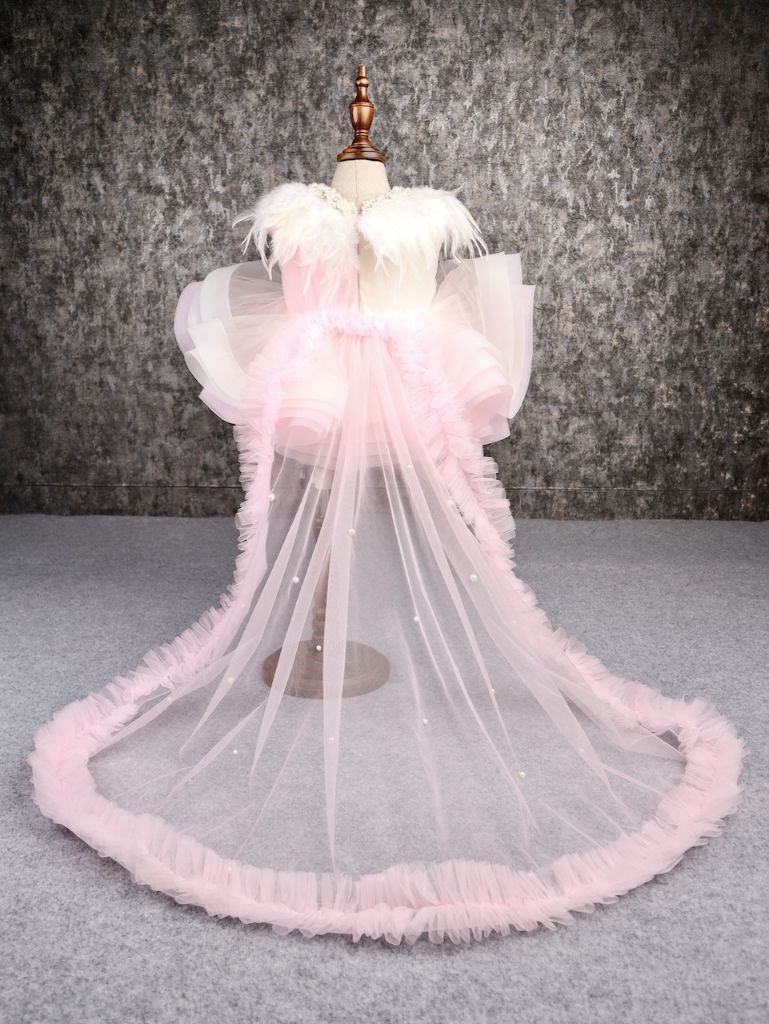 Dual-Colour Princess Net Flared Dress