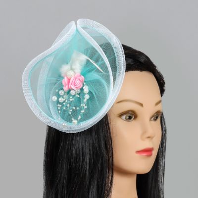 Turquoise Blue Twisted Hair Fascinator