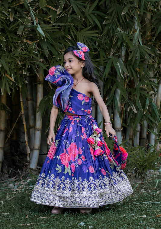 Flowery Print Lehenga