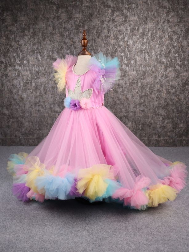 Gorgeous Unicorn Ruffled Frill Gown