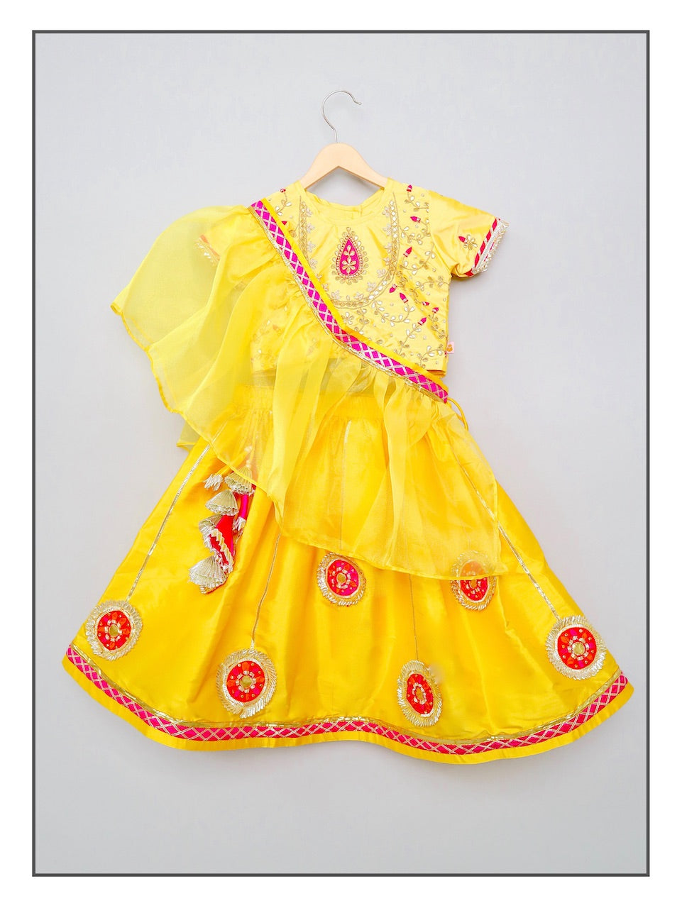 Yellow Gota Patti Lehenga