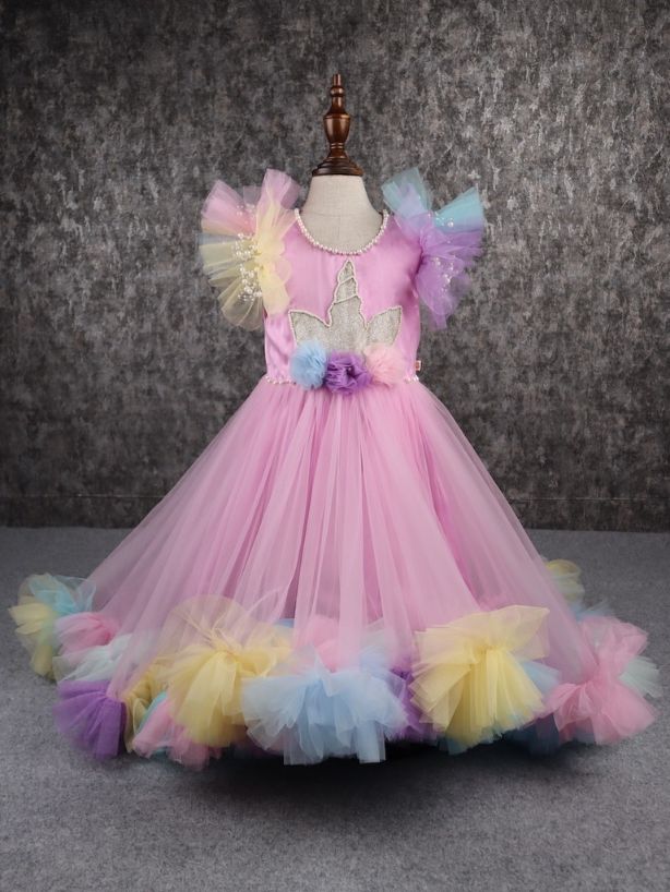 Gorgeous Unicorn Ruffled Frill Gown