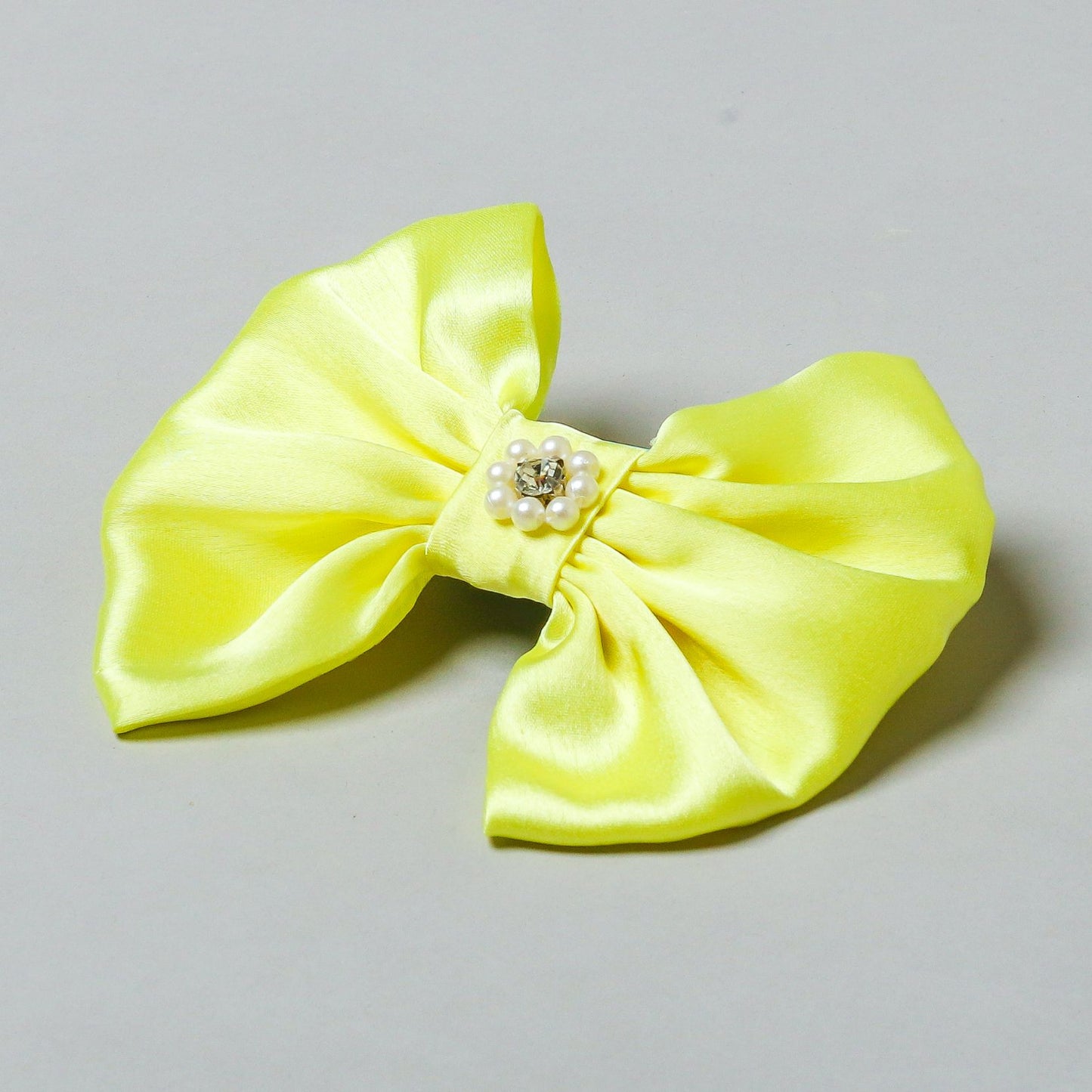 Yellow Pearly Flower Adorned Hair Fascinator