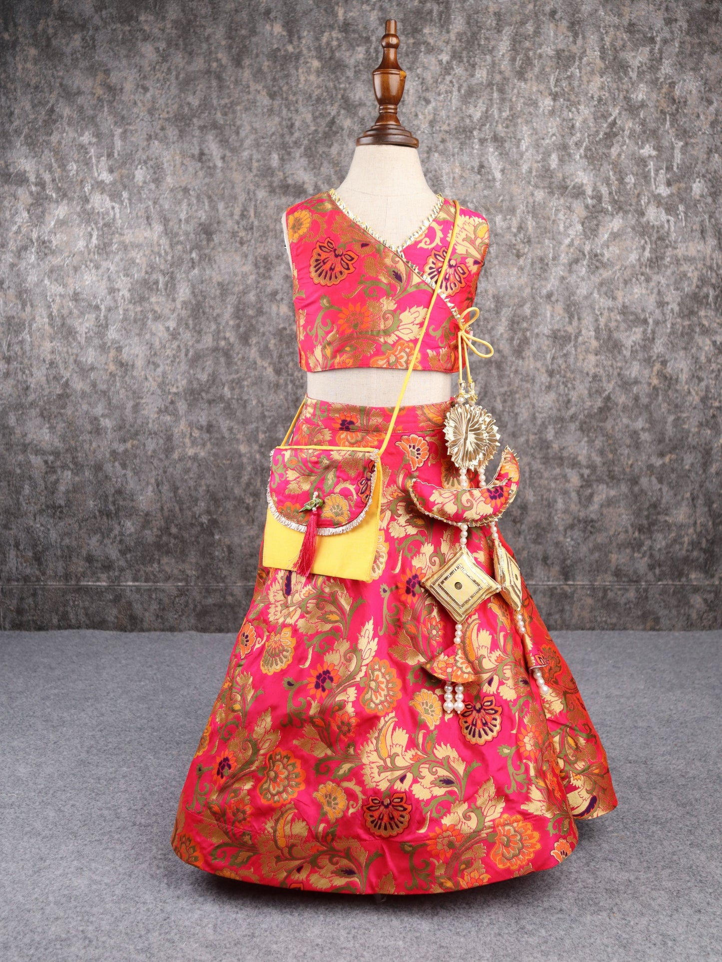 Brocade Red Lehenga