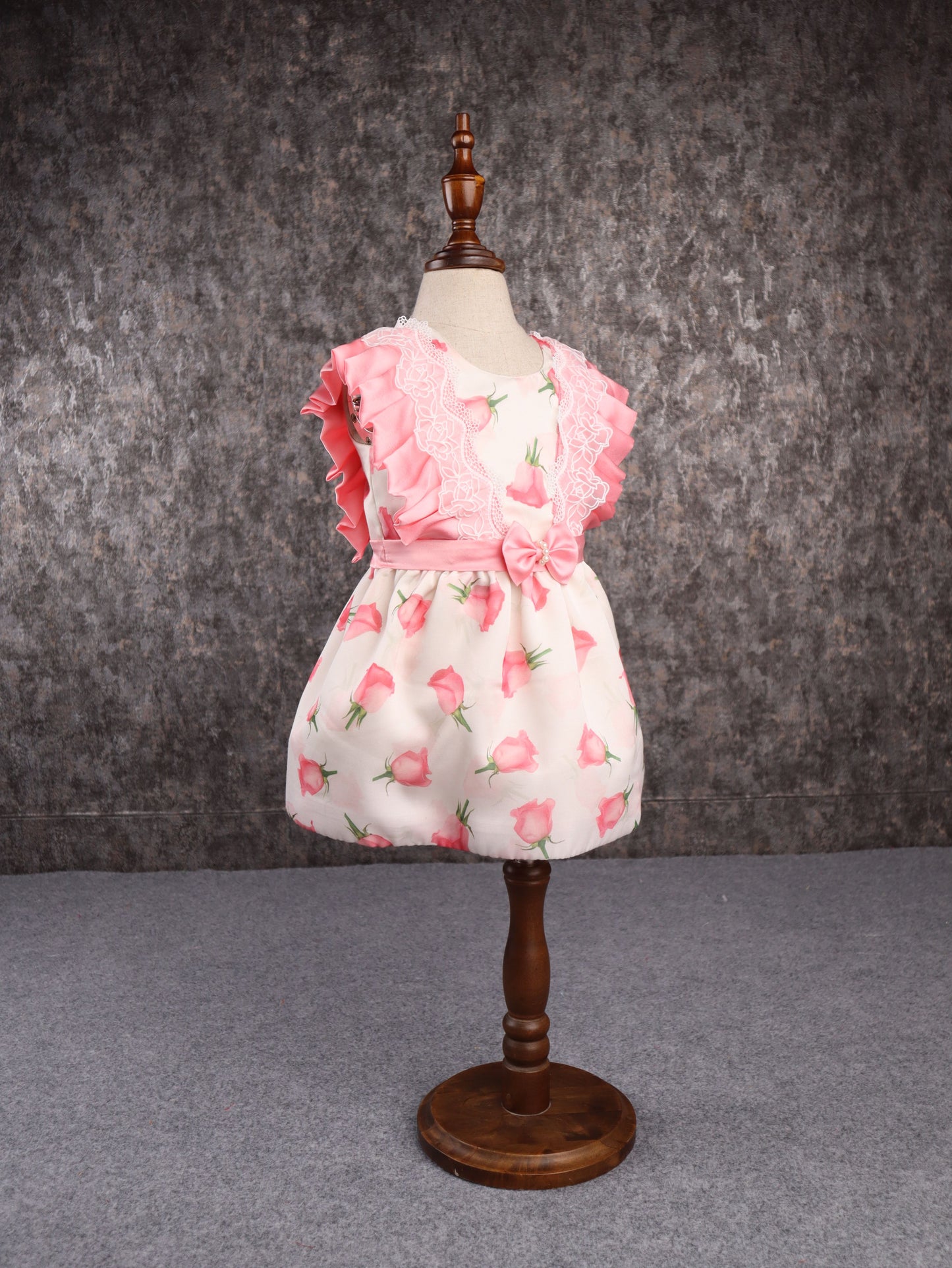 Flower Print Pink Dress