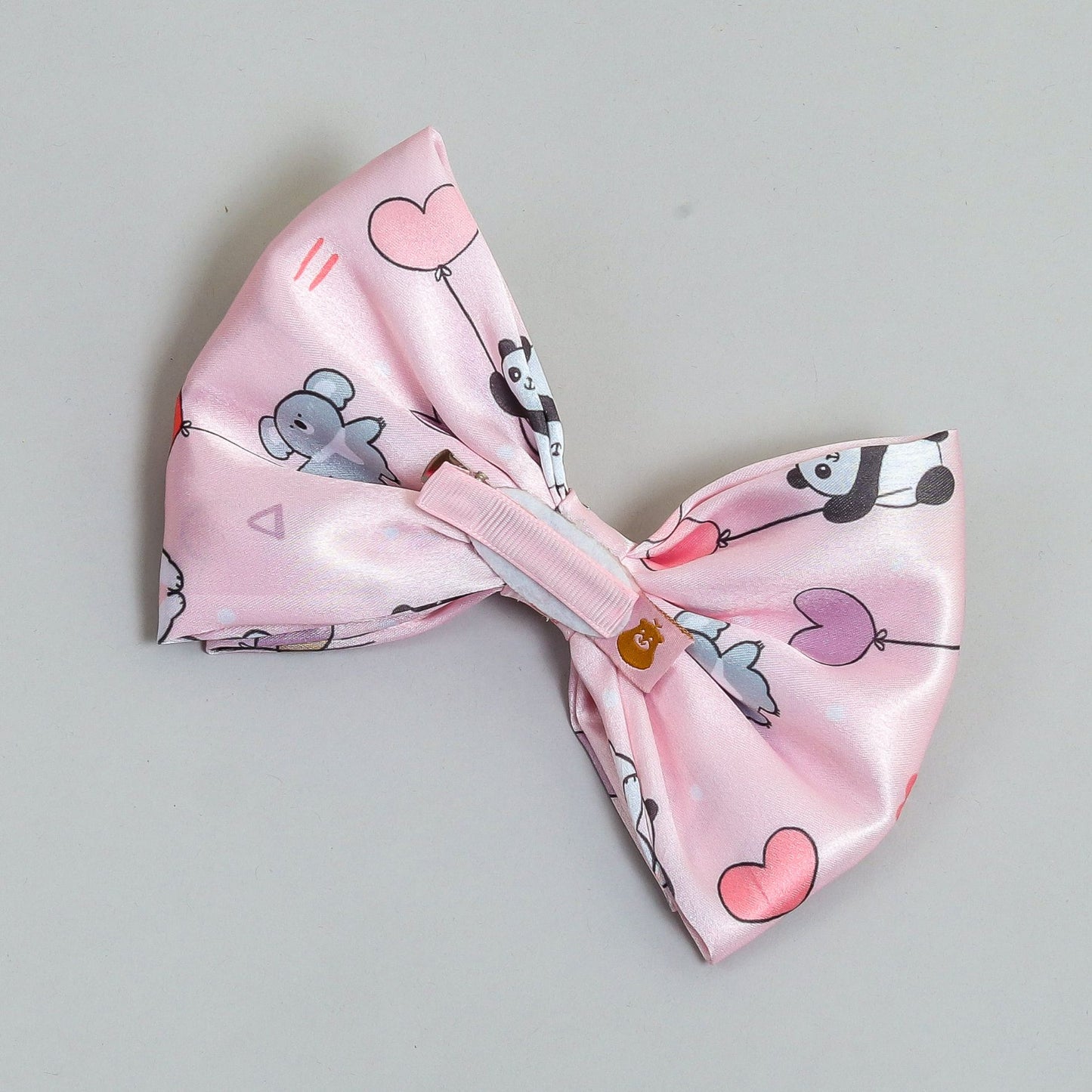 Dual bow with teddy prints bow