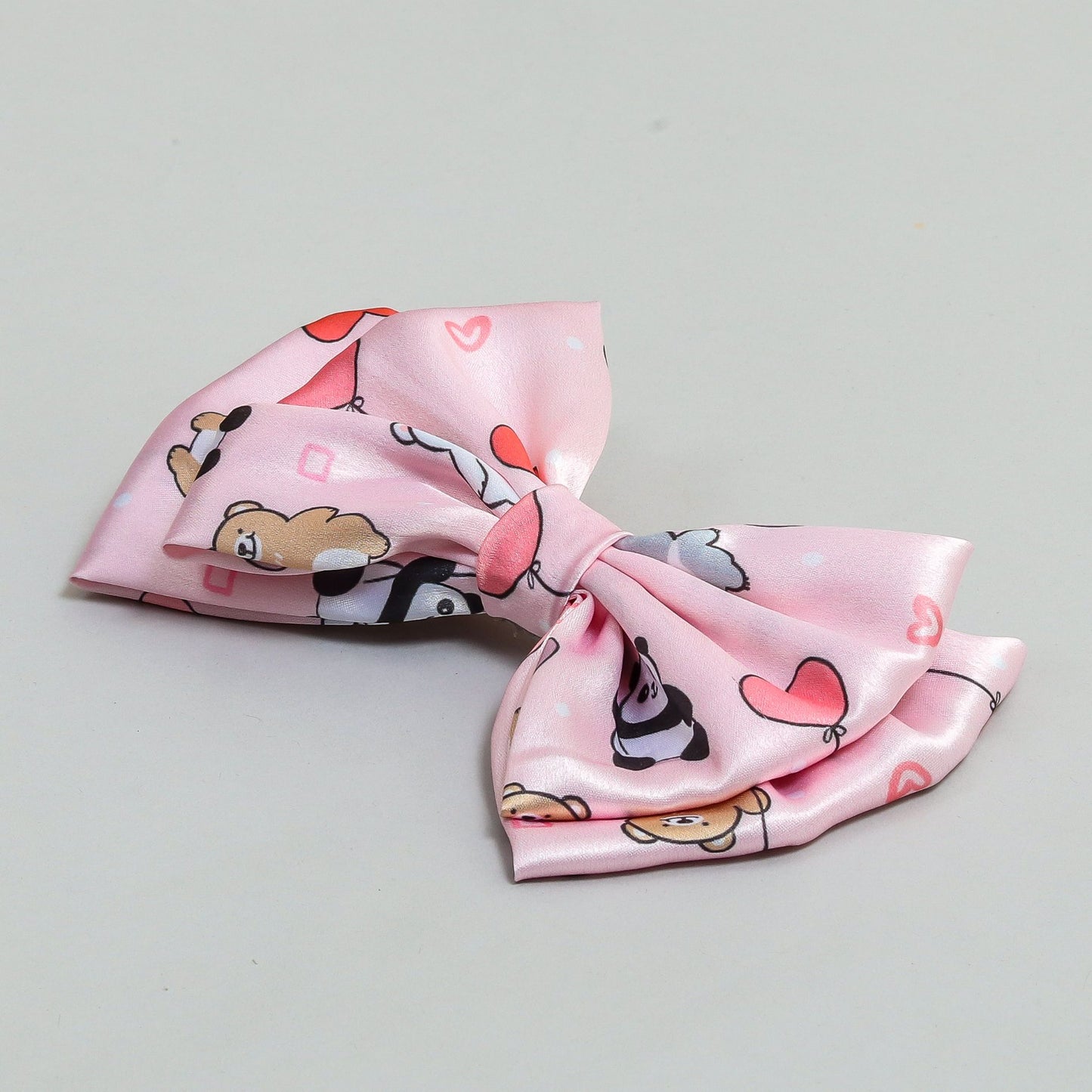 Dual bow with teddy prints bow