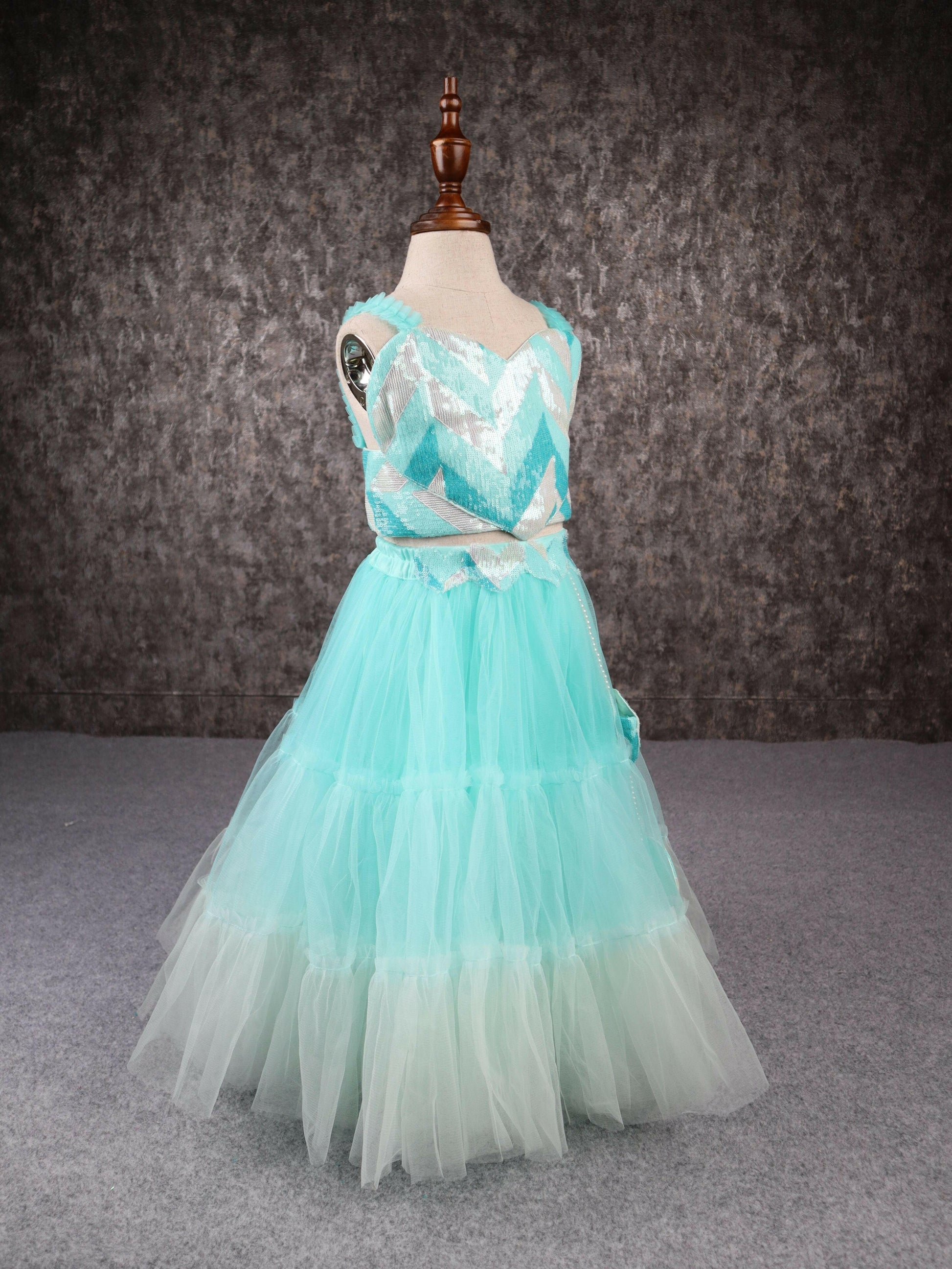 Pear Bear Beautiful Heart Shape Ombre Sharara.