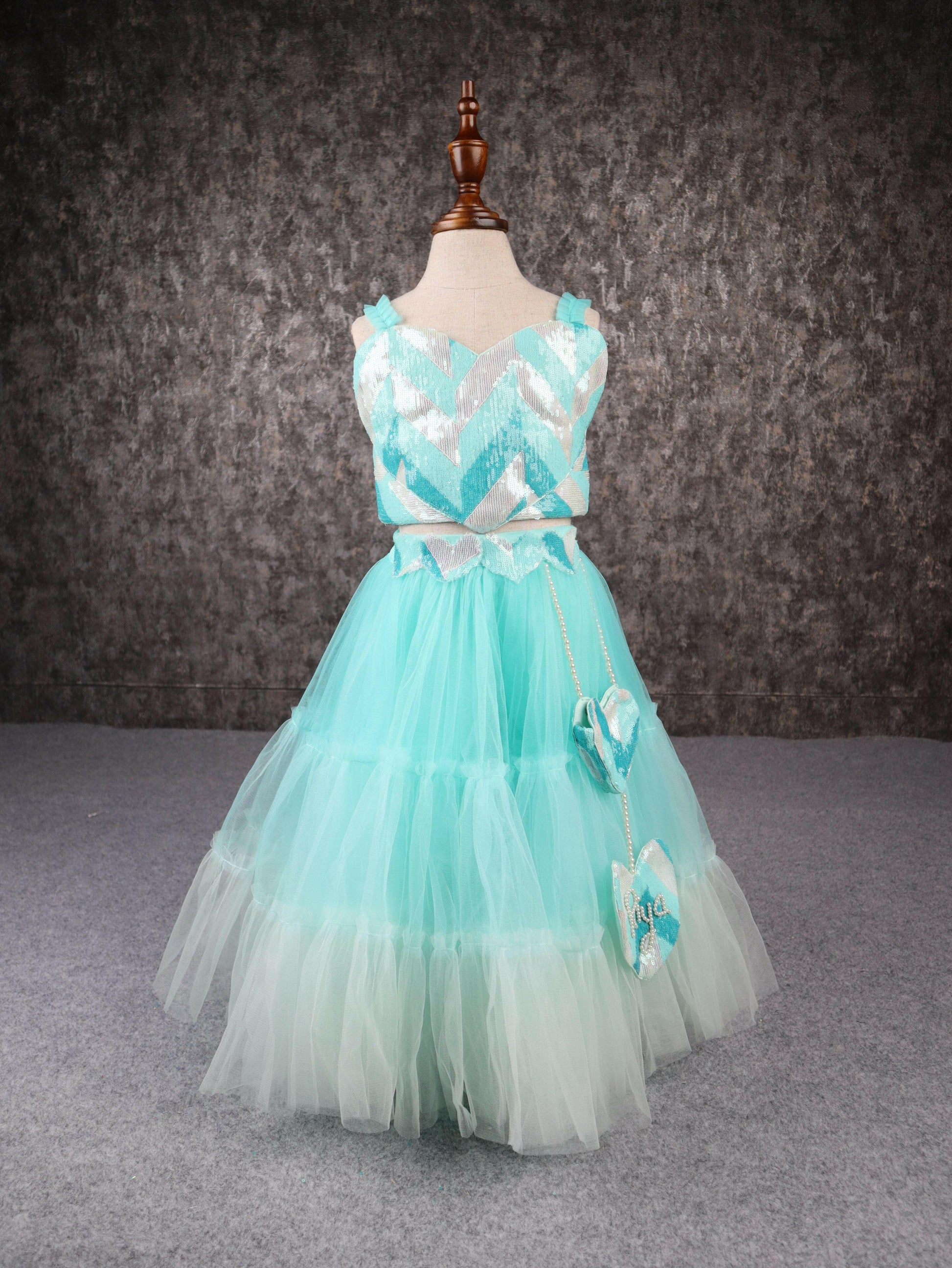 Pear Bear Beautiful Heart Shape Ombre Sharara.