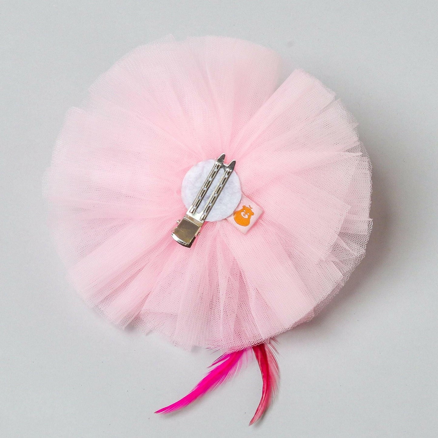 Pear Bear Cute Floral Pink Hair Clip.