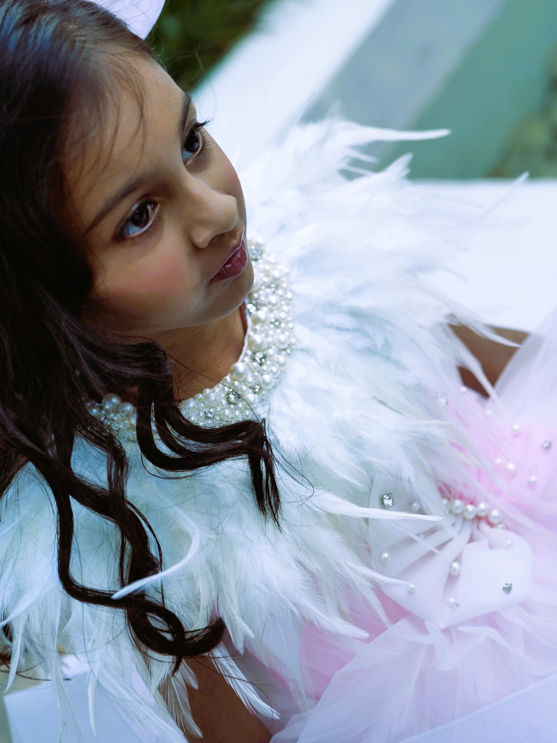 Pear Bear Dual-Colour Princess Net Flared Dress.