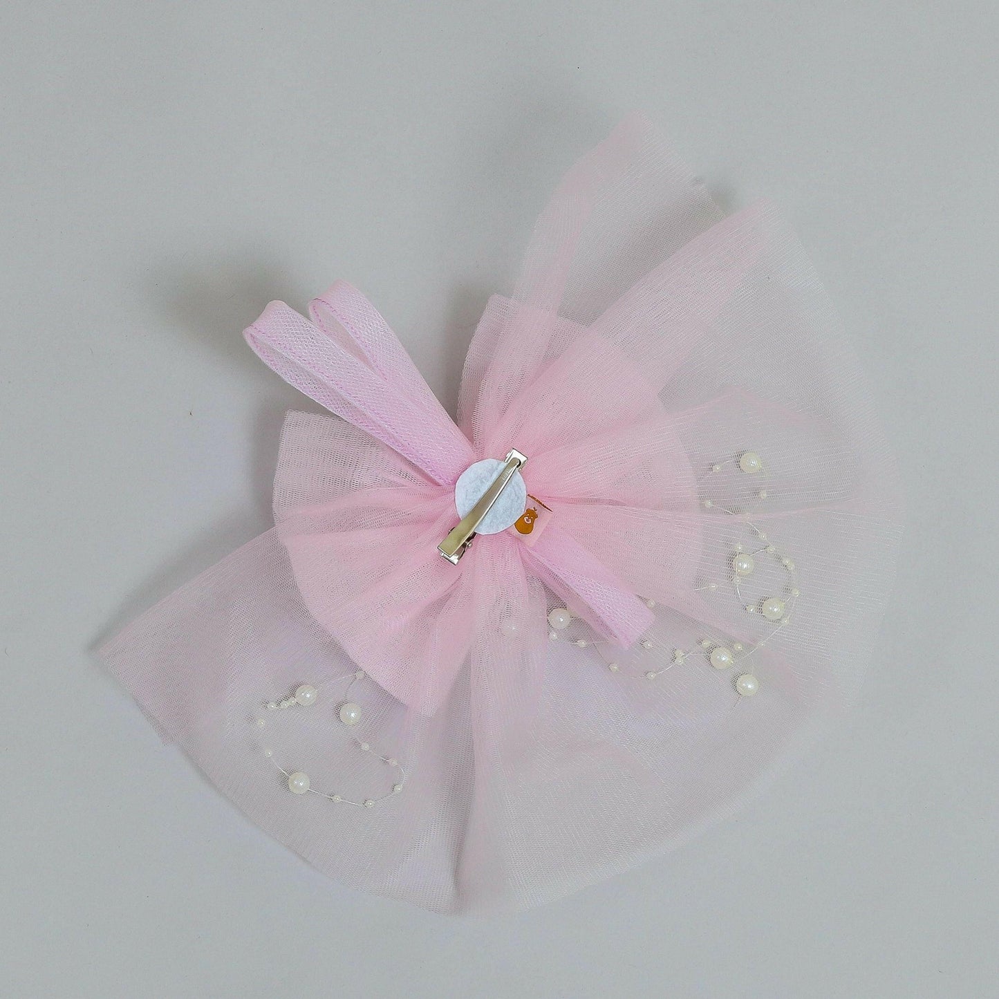 Pear Bear Elegant Lavender Floral Stone And Pearl Work Hair Clip Fascinator.