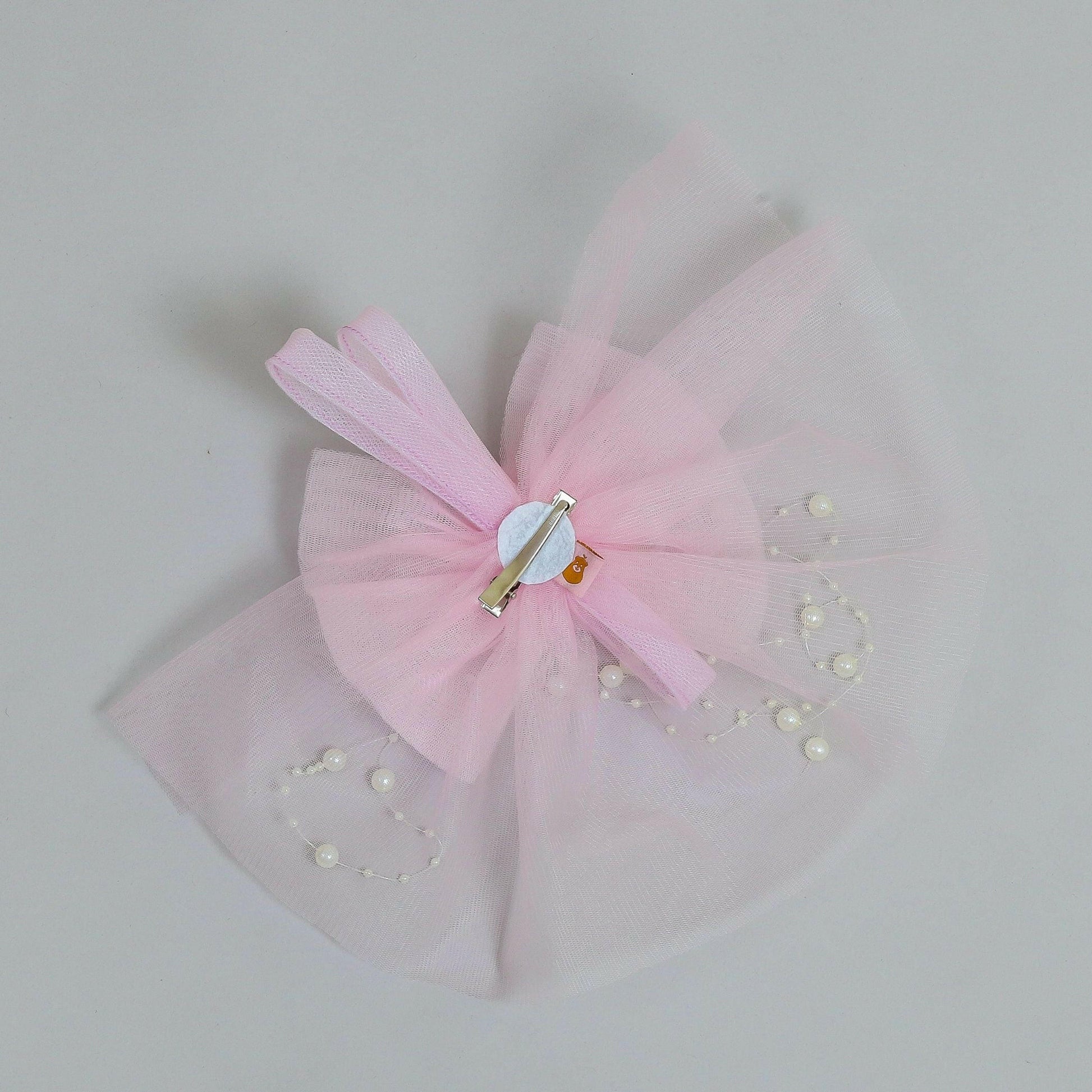 Pear Bear Elegant Lavender Floral Stone And Pearl Work Hair Clip Fascinator.