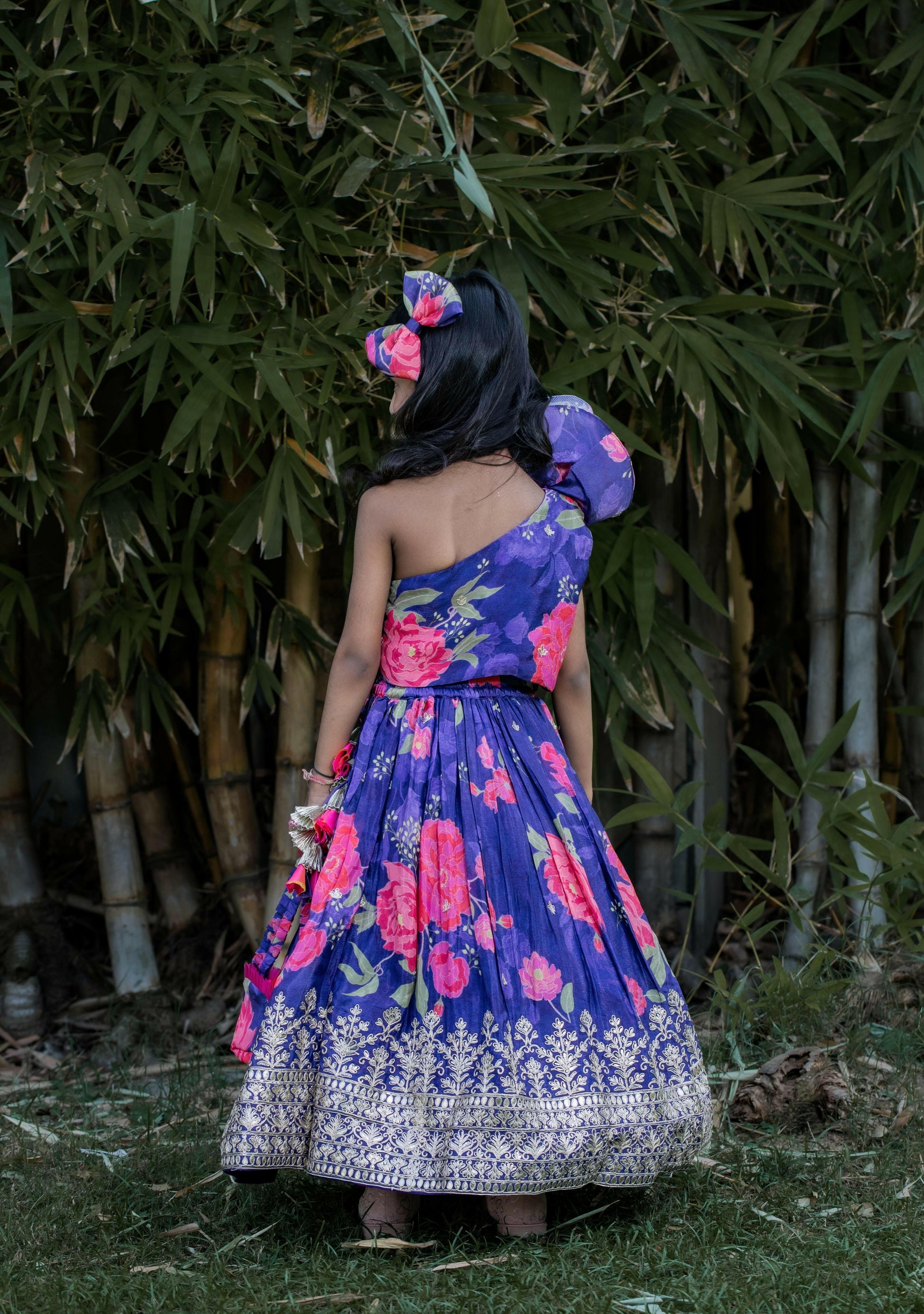 Pear Bear Flowery Print Lehenga.