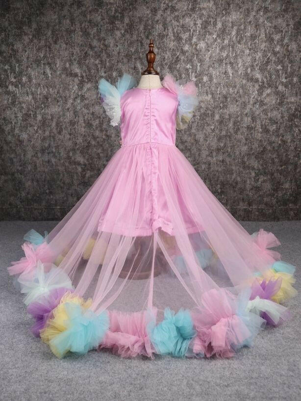 Pear Bear Gorgeous Unicorn Ruffled Frill Gown.