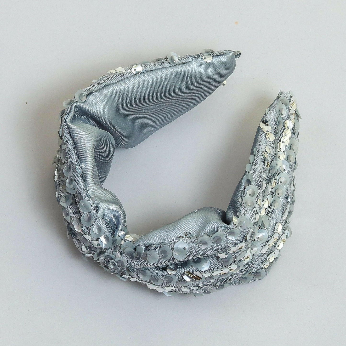 Pear Bear Heavy Sequins Embellished Grey Hair Band.