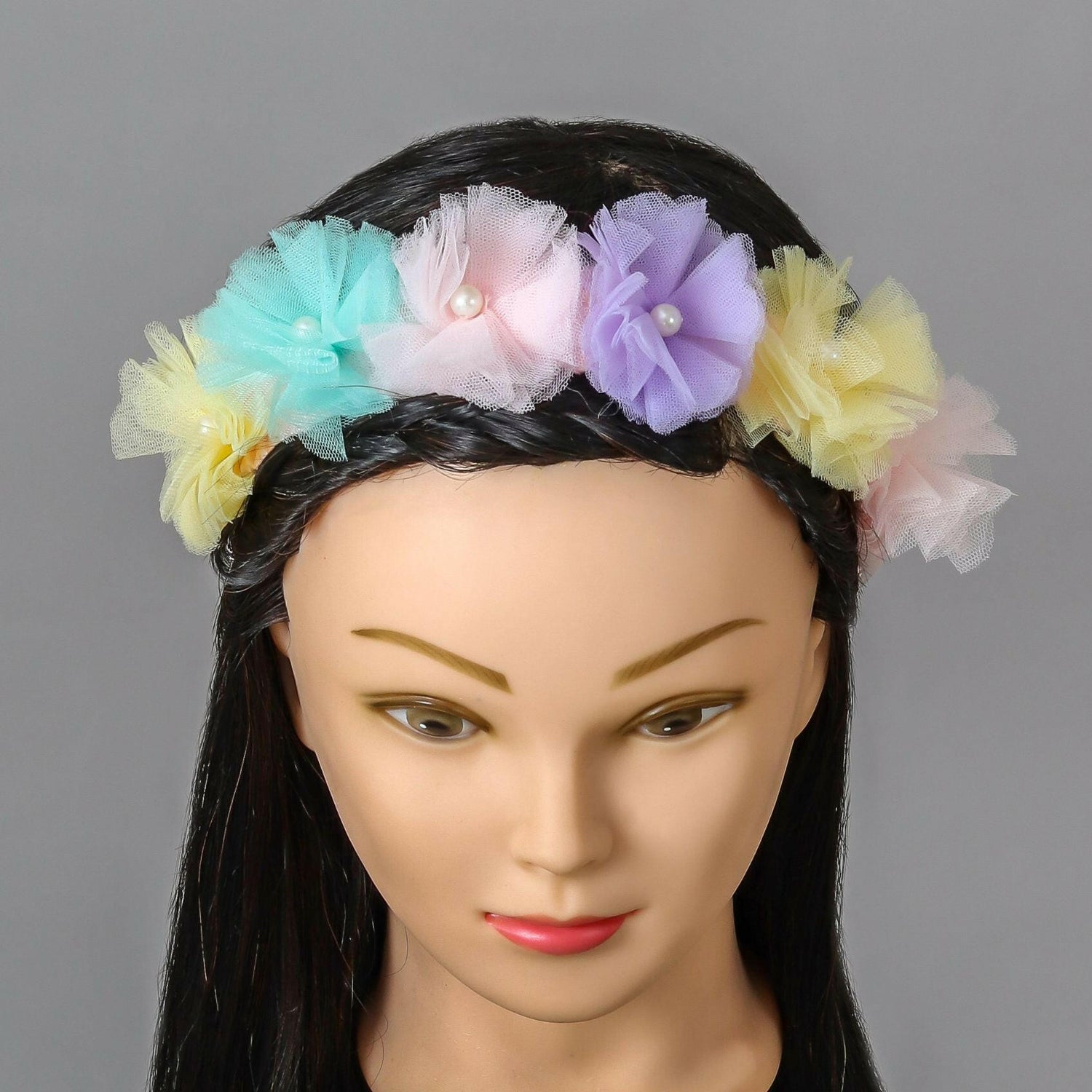 Pear Bear Multi Colour Flower Hair Band.