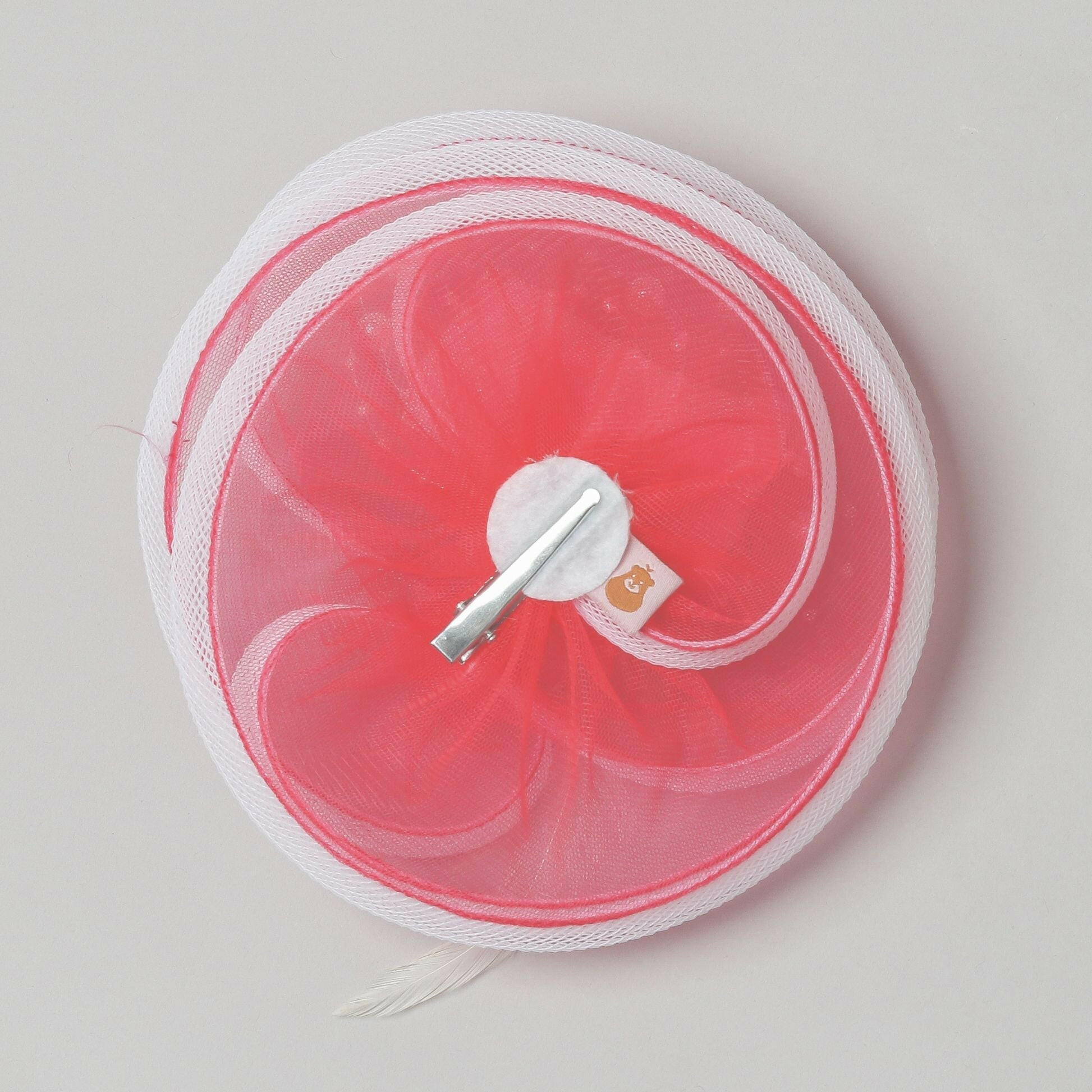Pear Bear Pearly Hot Pink Hair Clip Fascinator.