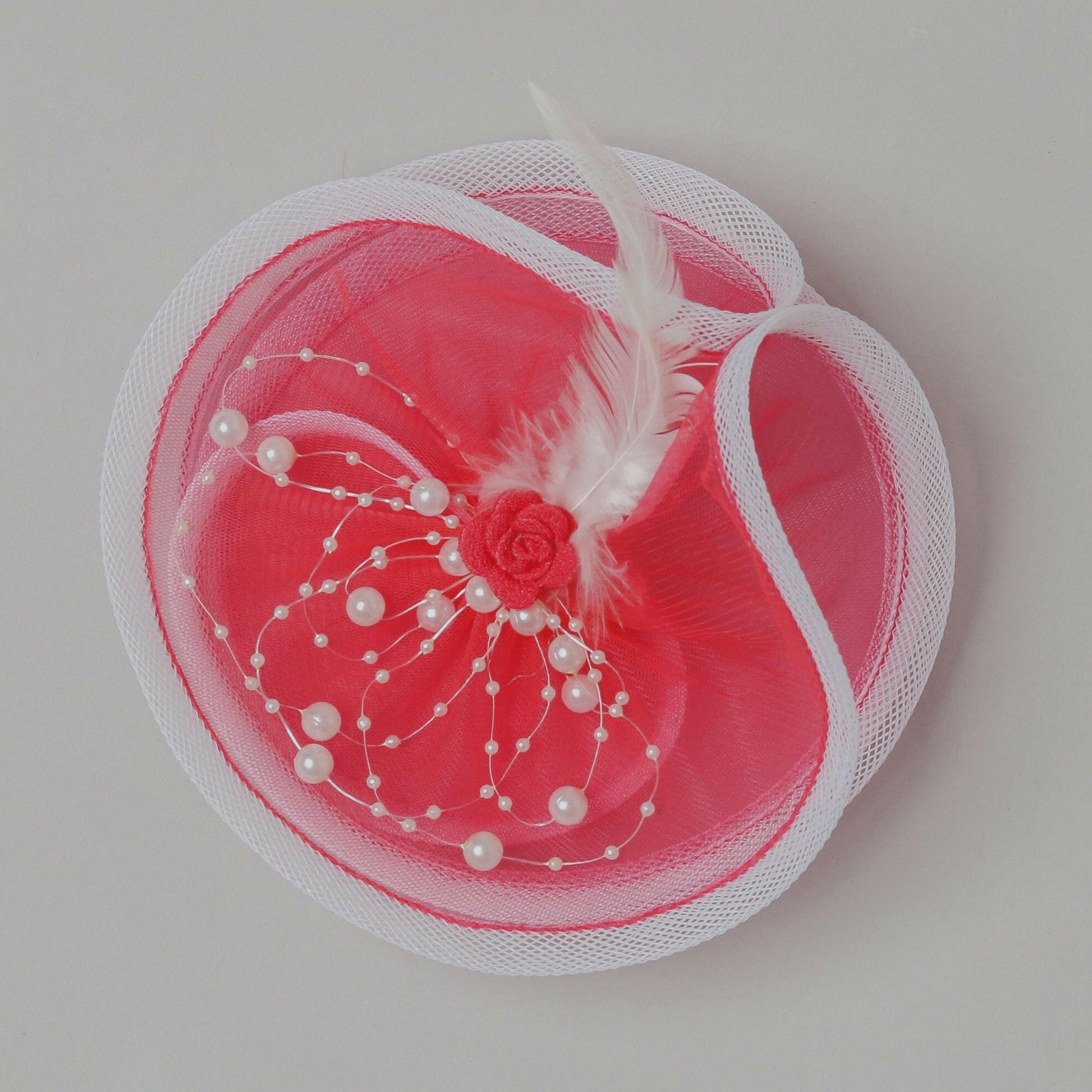 Pear Bear Pearly Hot Pink Hair Clip Fascinator.