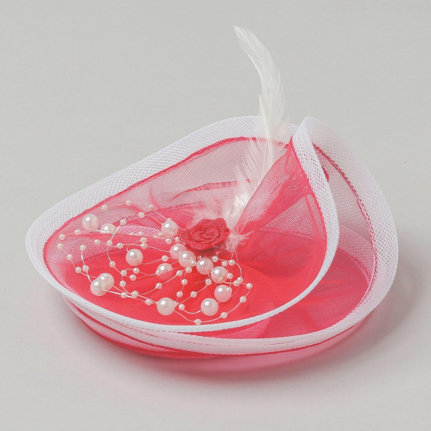 Pear Bear Pearly Hot Pink Hair Clip Fascinator.