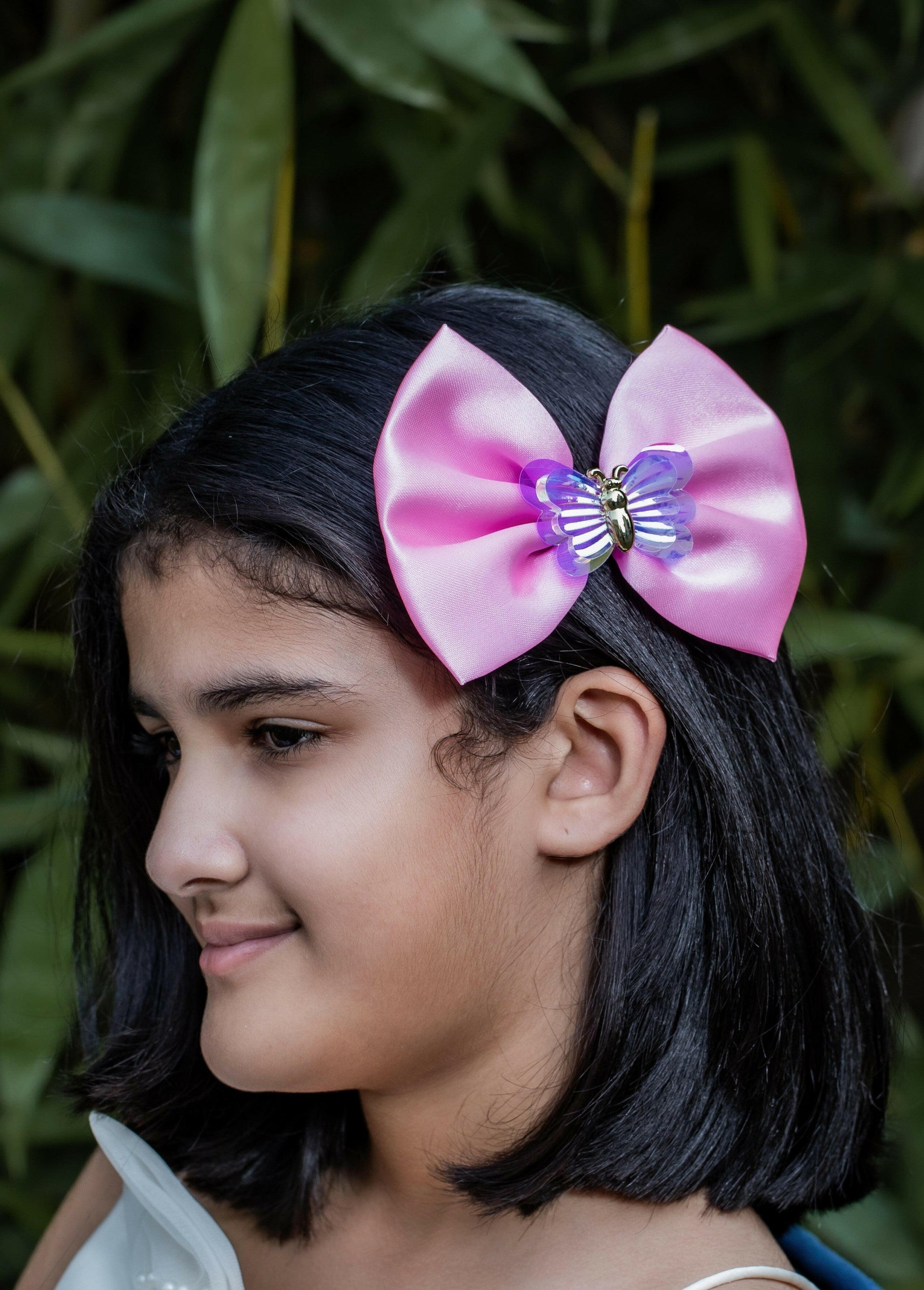 Pear Bear Shiny butterfly bow.