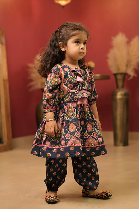 Pear Bear Traditional Turkish Motif Printed Angrakha set.