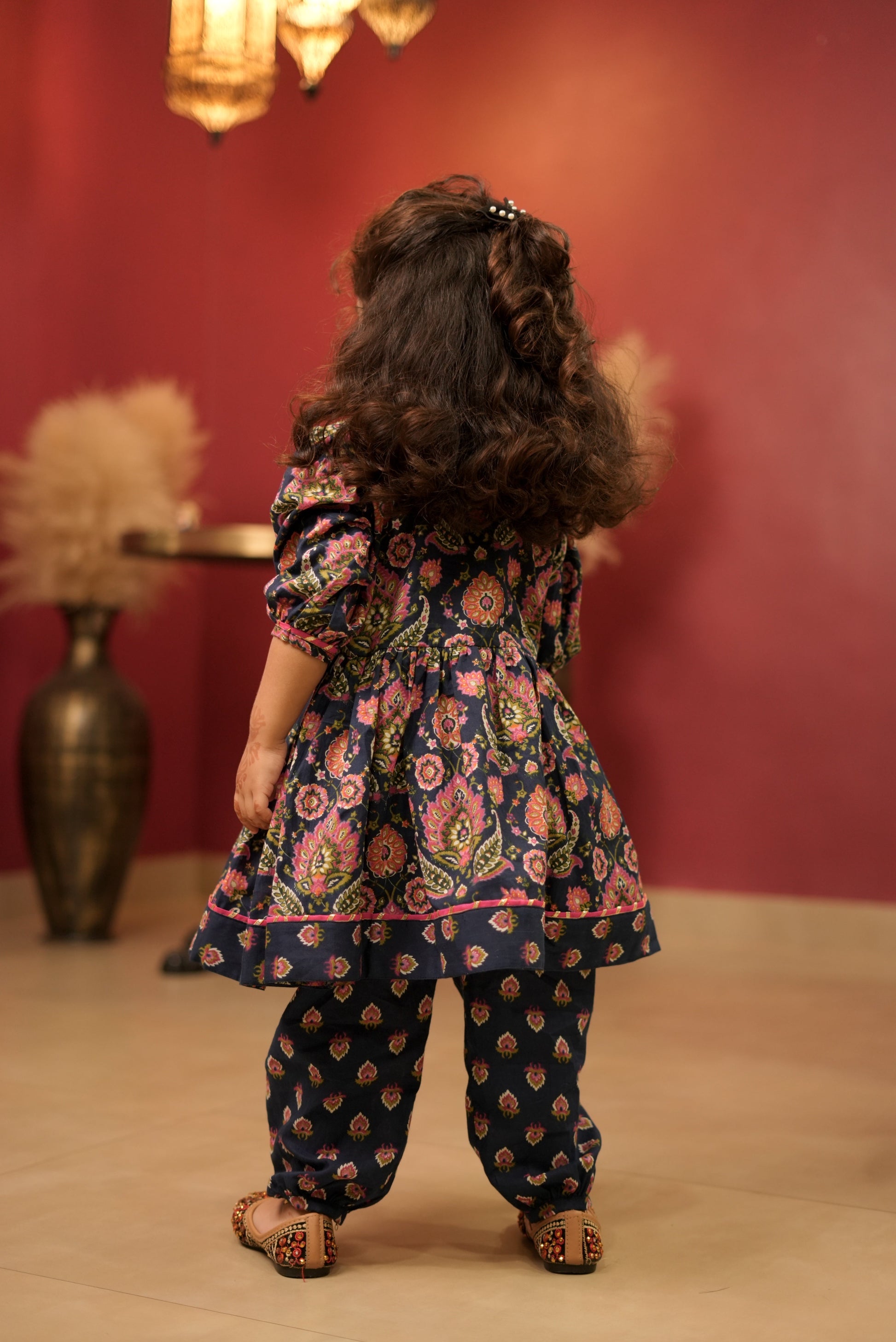 Pear Bear Traditional Turkish Motif Printed Angrakha set.