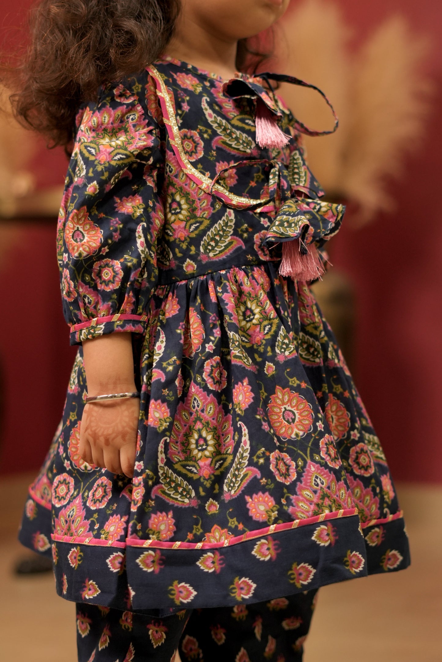 Pear Bear Traditional Turkish Motif Printed Angrakha set.