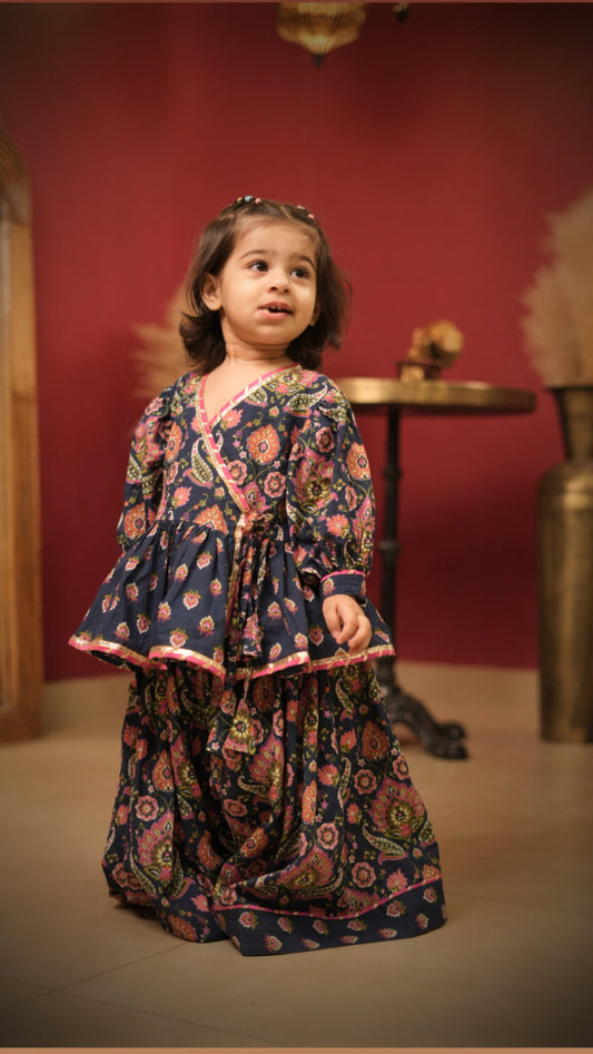 Pear Bear Traditional Turkish Motif Printed Lehenga.