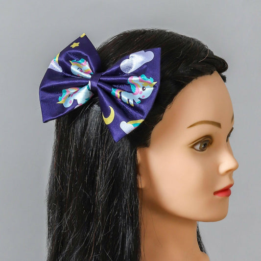 Pear Bear Unicorn print bow.